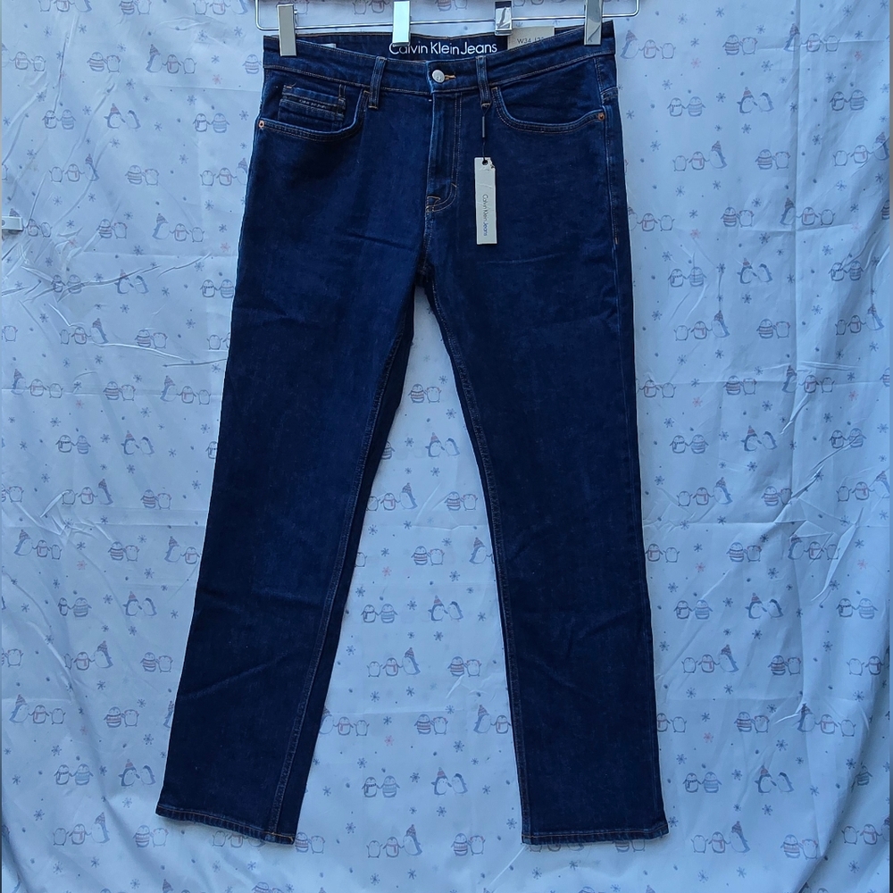 Calvin Klein Men's Dark Blue Skinny Jeans 34x30